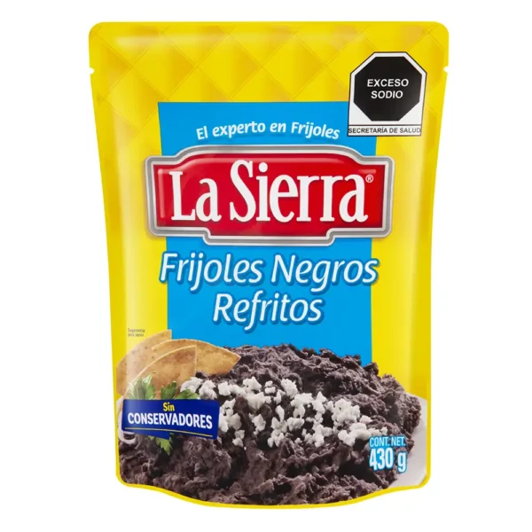 FRIJOLES NEGROS REFRITOS POUCH X 430 G