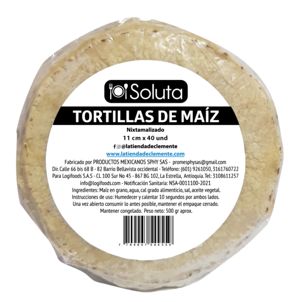 TORTILLA DE MAIZ NIXTAMALIZADO DE 11CM X 40UND