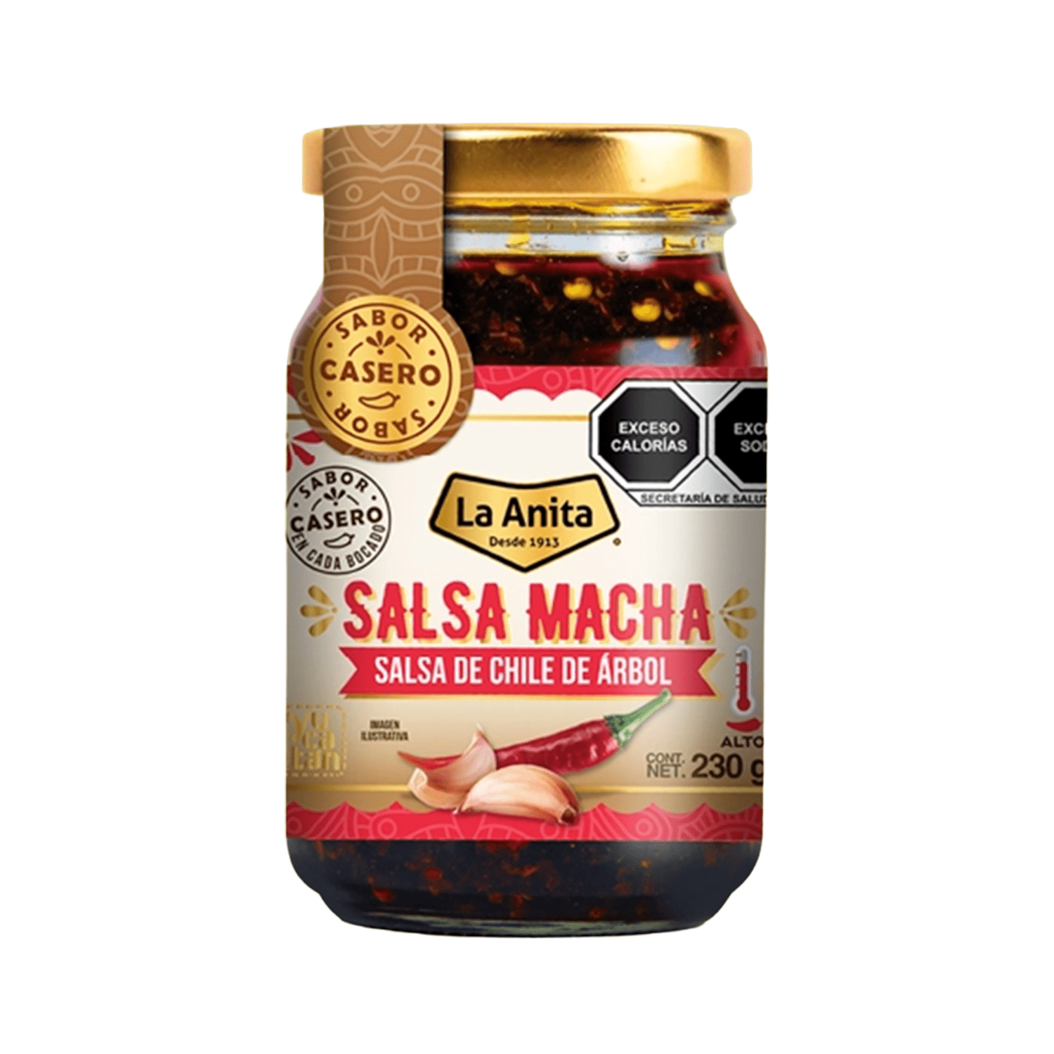 SALSA MACHA DE CHILE DE ARBOL - LA ANITA X 230 gr