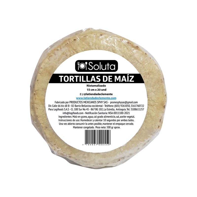 TORTILLA DE MAIZ NIXTAMALIZADO DE 15CM X 20UND