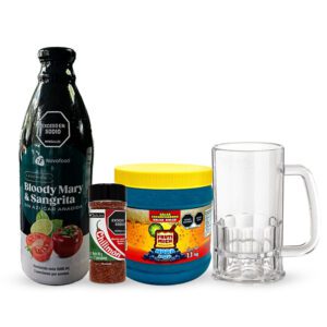 COMBO 2 MUNDIALISTA: BLOODY MARY, CHILIMÓN 80 g, FRUTIMICH, VASO