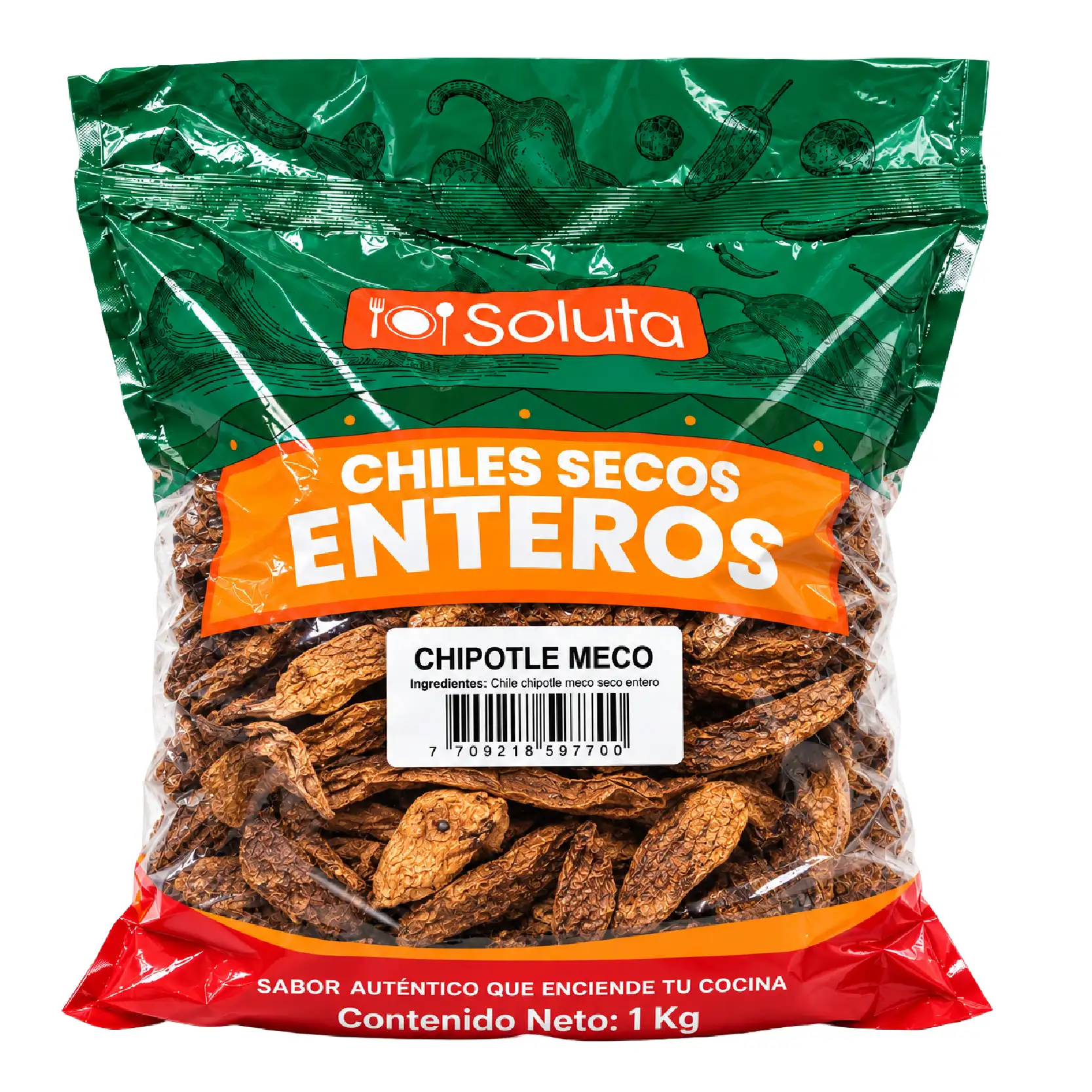 CHILE SECO CHIPOTLE MECO BOLSA X 1 kg