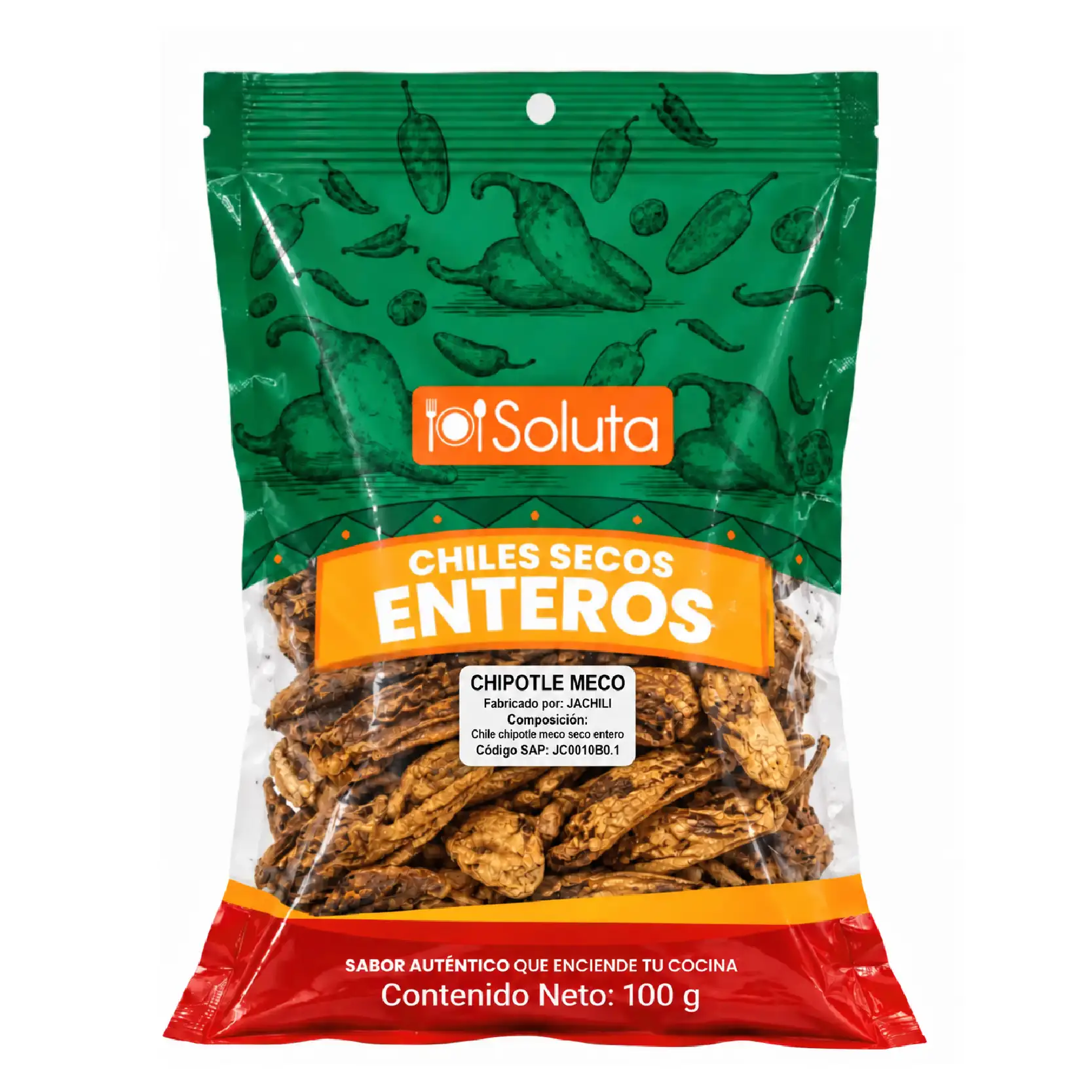 CHILE SECO CHIPOTLE MECO BOLSA x 100 g