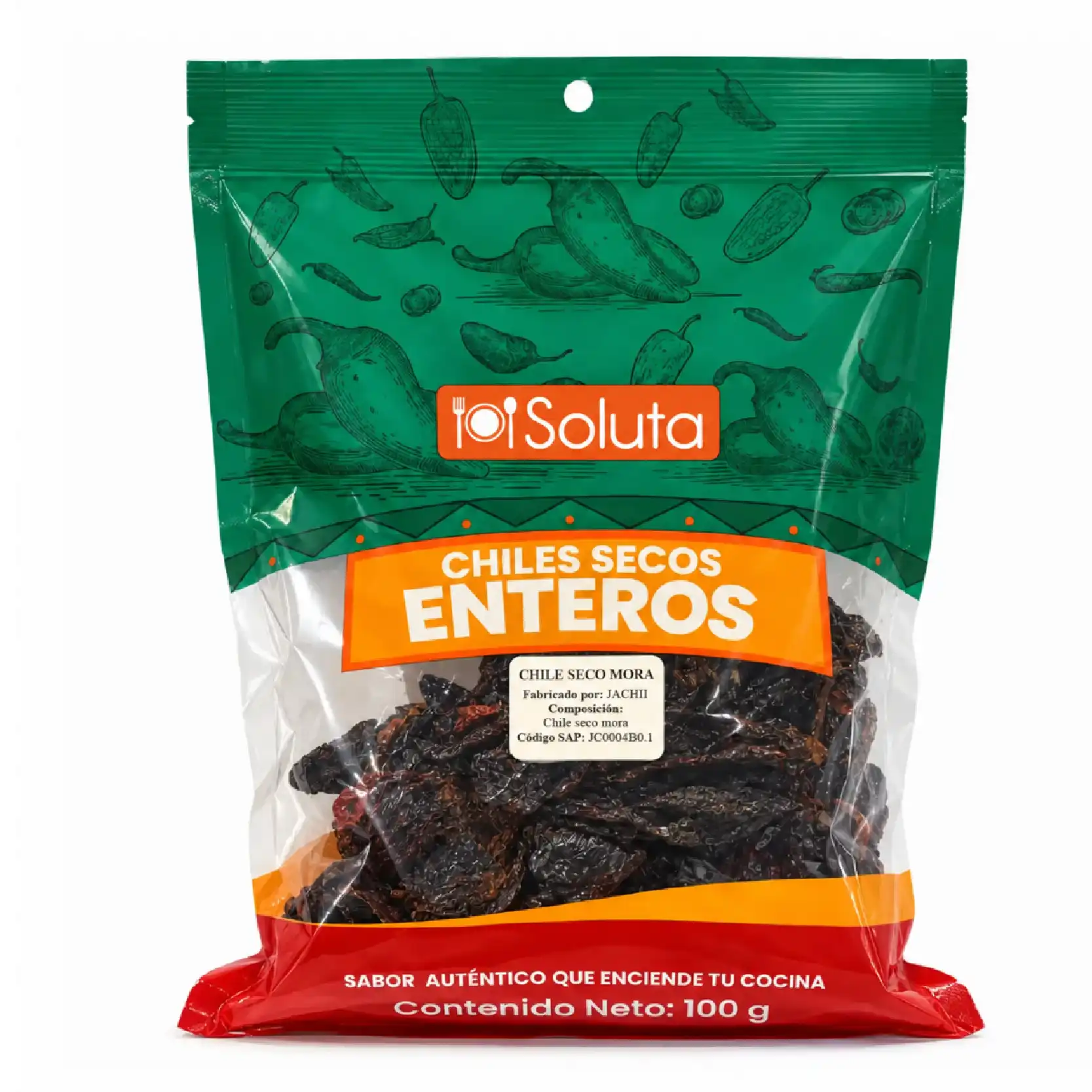 CHILE SECO MORA BOLSA X 100g