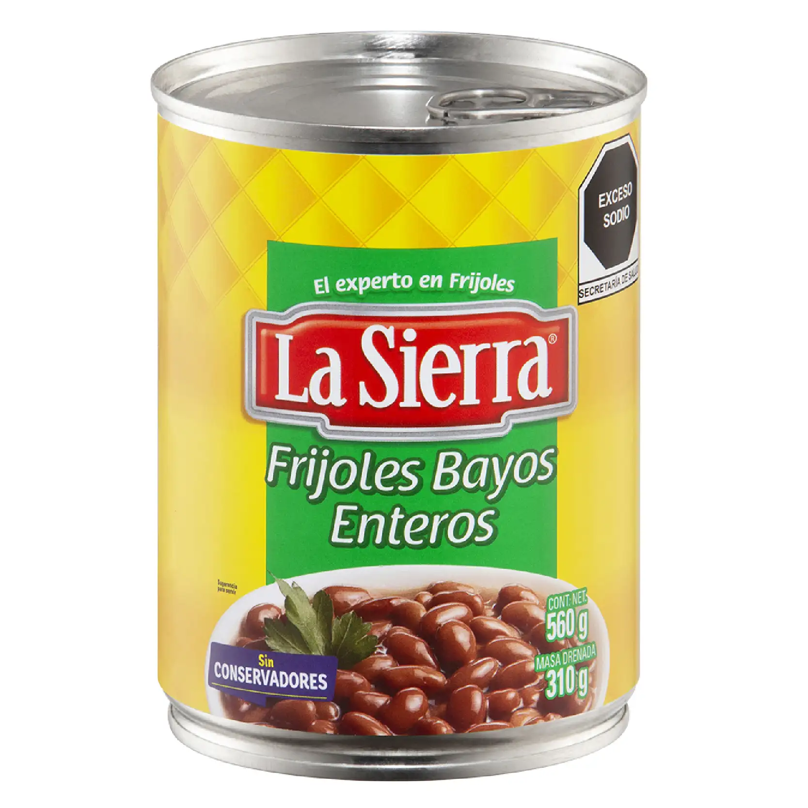 FRIJOLES BAYOS ENTEROS - LA SIERRA - (Lata 560 gr)