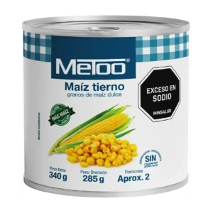 MAÍZ DULCE DESGRANADO EN LATA - METOO X 340 g