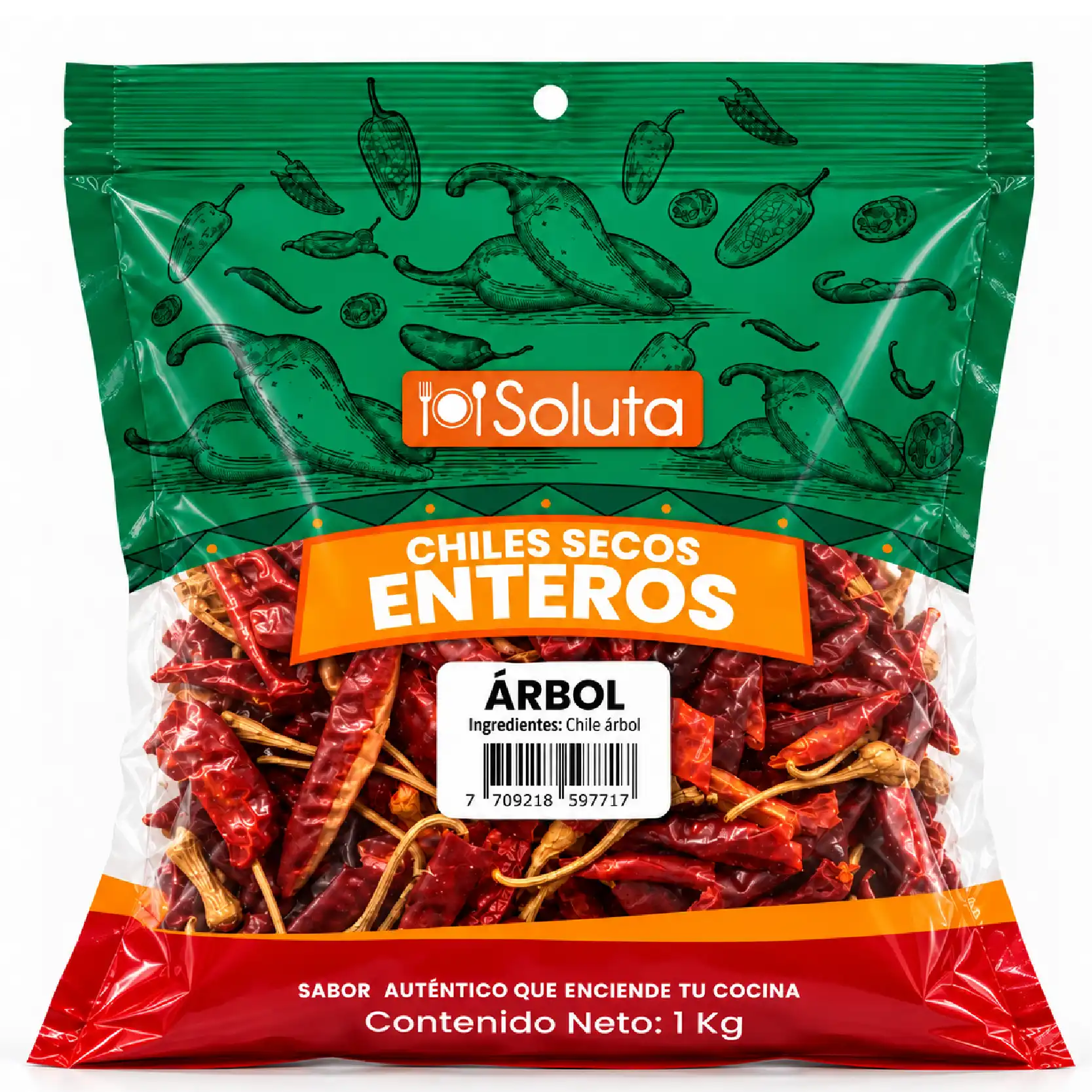 CHILE SECO ARBOL BOLSA x 1 kg