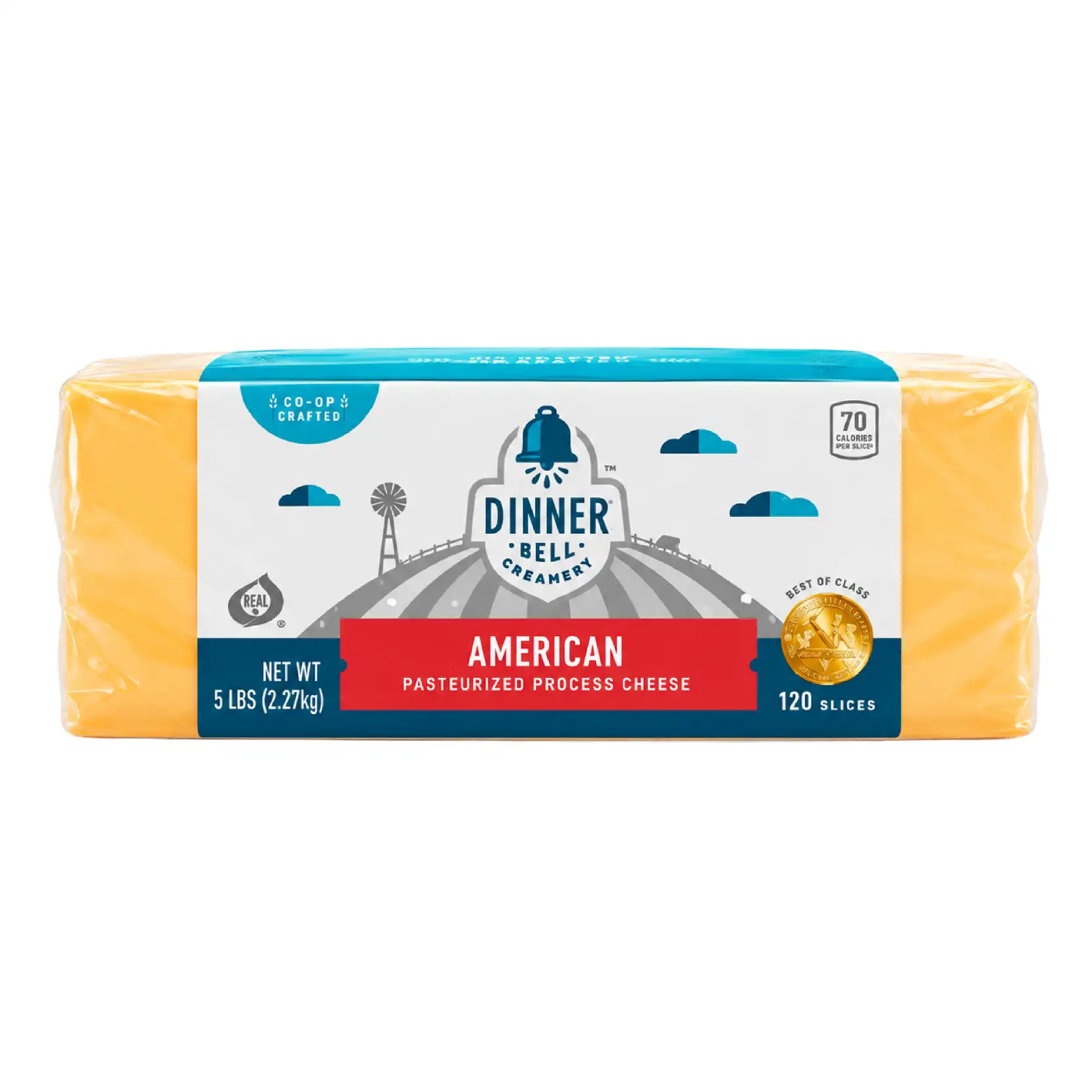 QUESO AMERICANO AMARILLO DINNER BELL x 5 lb (160 Tajadas)